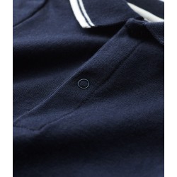 Baby Boys' Short-Sleeved Cotton Bodysuit with Polo Shirt Collar
