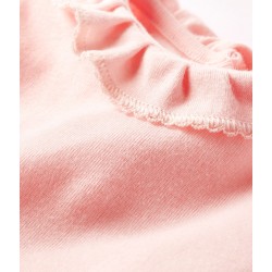 Baby Girls' Cotton Bodysuit with Ruff