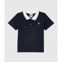 Baby Boys' Short-Sleeved Ribbed Polo Shirt