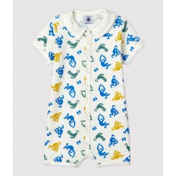 BABIES' GLOW-IN-THE-DARK MONKEY THEMED COTTON PLAYSUIT