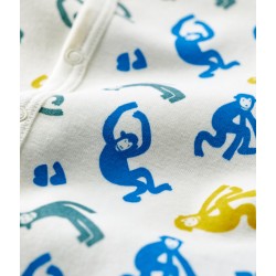 BABIES' GLOW-IN-THE-DARK MONKEY THEMED COTTON PLAYSUIT
